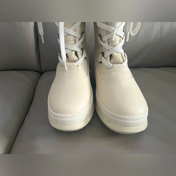 New Sperry Kittery Winter White/Ivory waterproof leather boots Size 8.5 - Picture 2 of 10